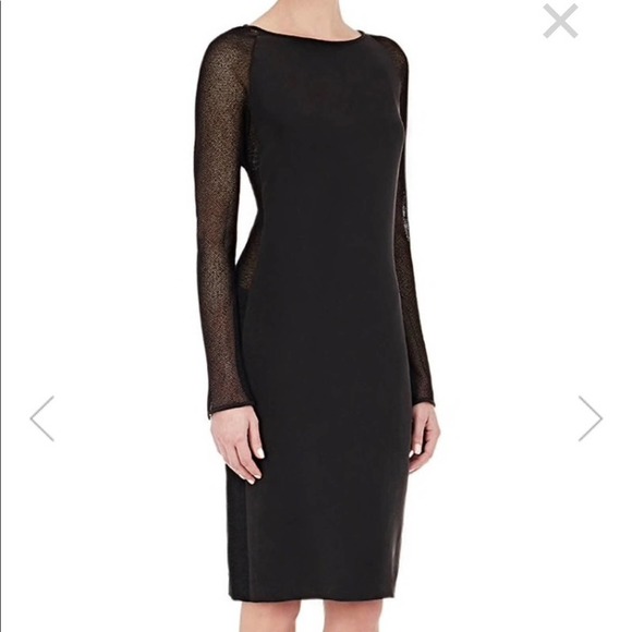 NWT L’Agence mesh sleeve body con black‎ dress - Picture 1 of 5